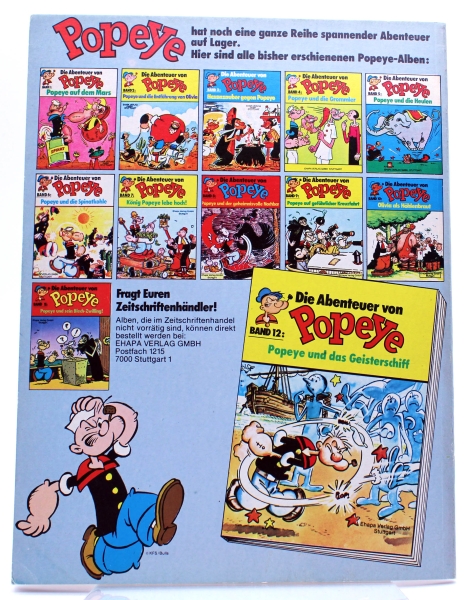 Die Abenteuer von Popeye Comic Album Nr. 12: Popeye und das Geisterschiff von Ehapa